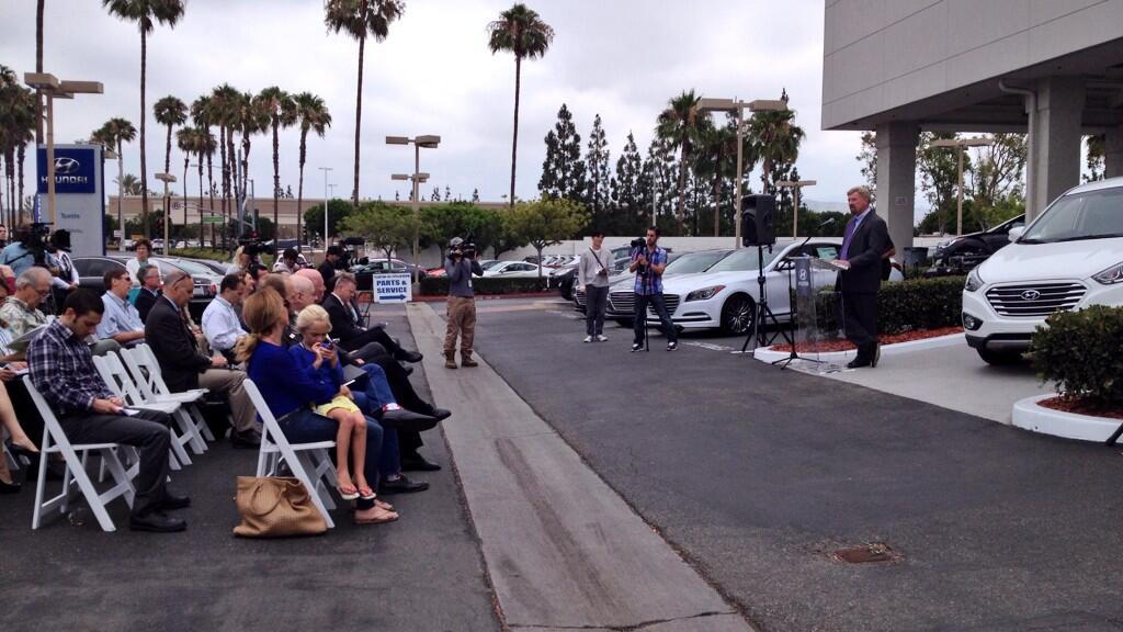 First 2015 Hyundai Tucson Fuel Cell delivered to lessee at Tustin Hyundai, June 2014