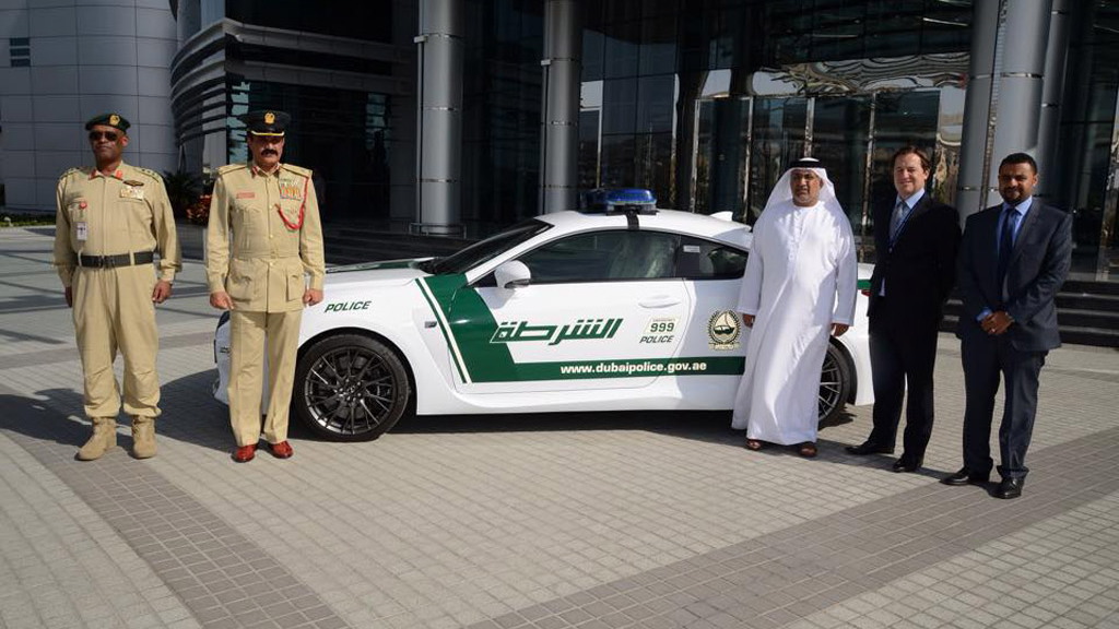 2015 Lexus RC F police car in Dubai