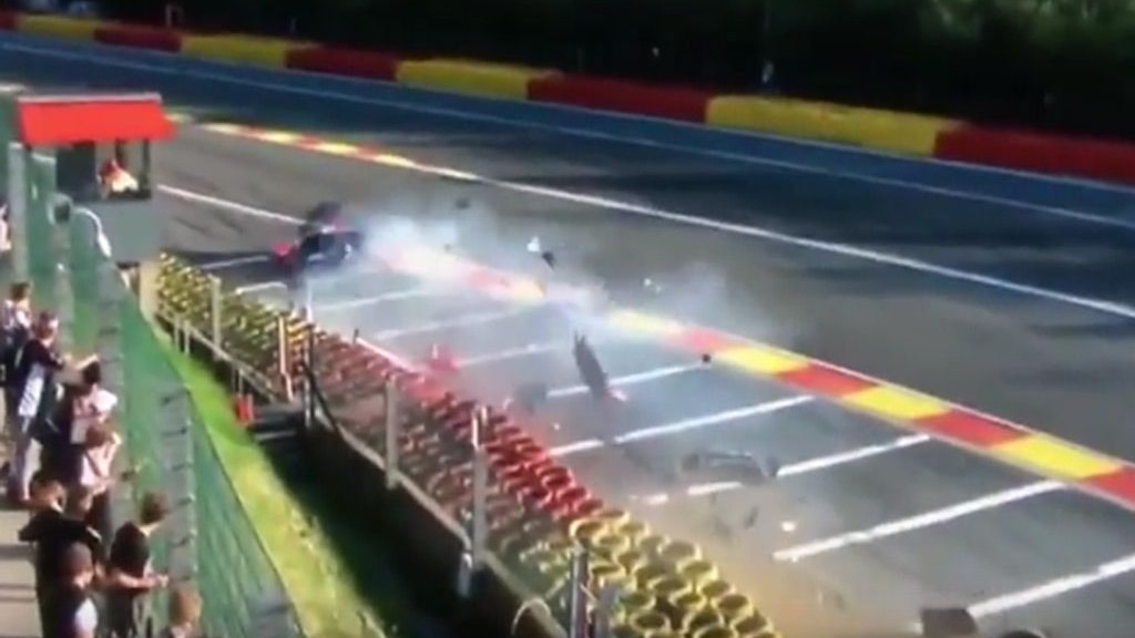Number 66 Ford GT crash at the 2016 WEC 6 Hours of Spa