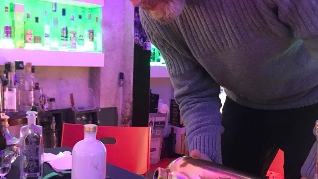 Lars Mikkelsen pouring $1.3 million bottle of RussoBaltique vodka at Copenhagen’s Café 33