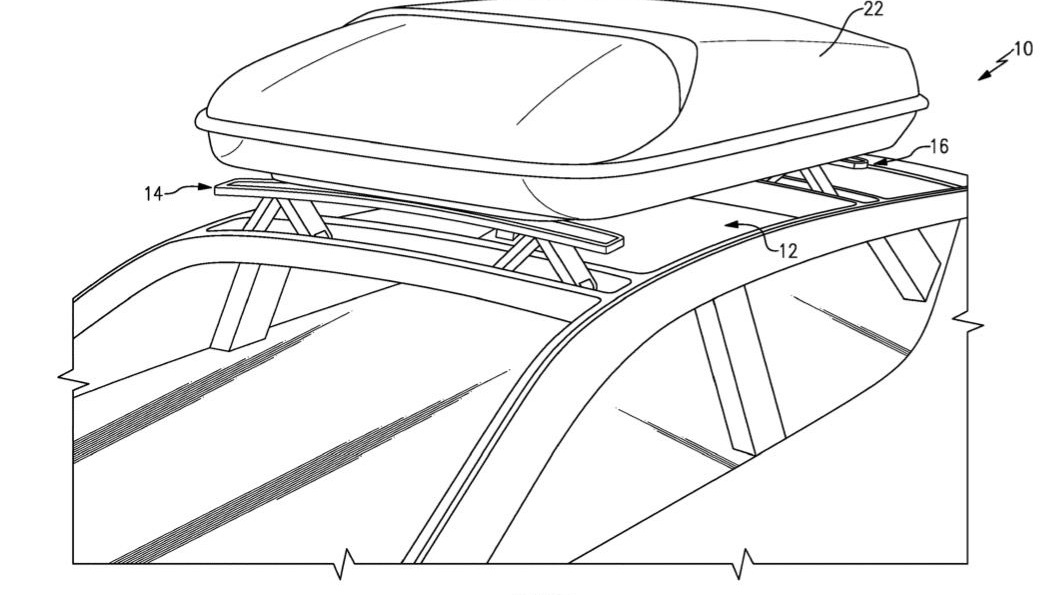 Ford deployable roof rail patent image