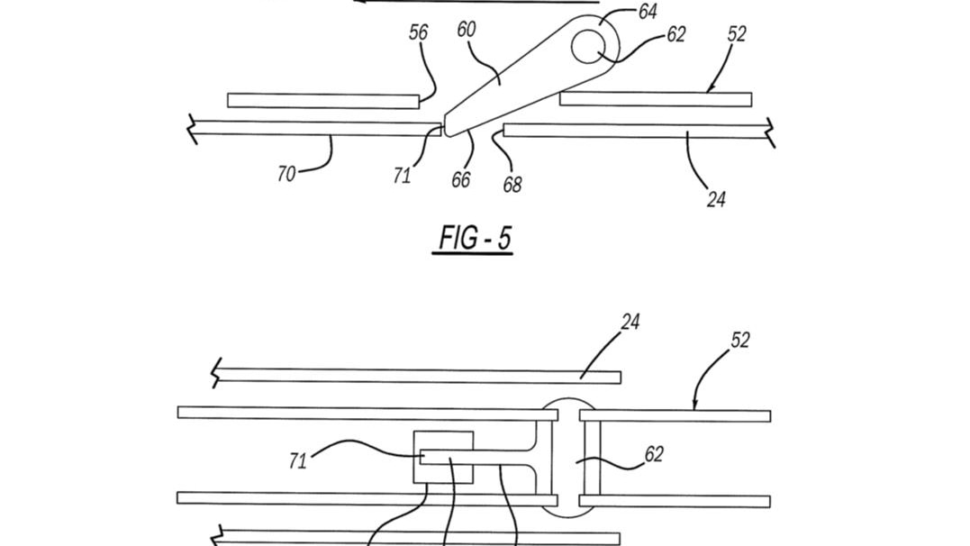 Stellantis retractable tailgate side step patent image