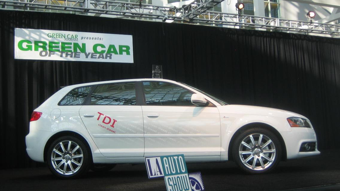 2010 Audi A3 TDI named Green Car of the Year, 2009 LA Auto Show