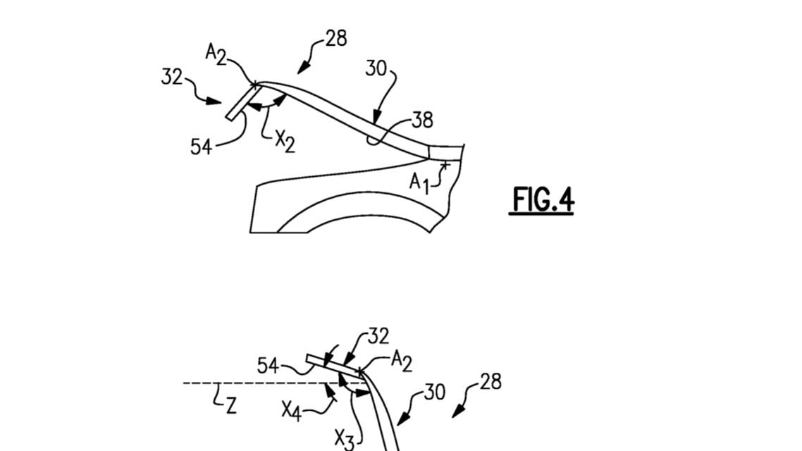 Ford frunk headroom patent image
