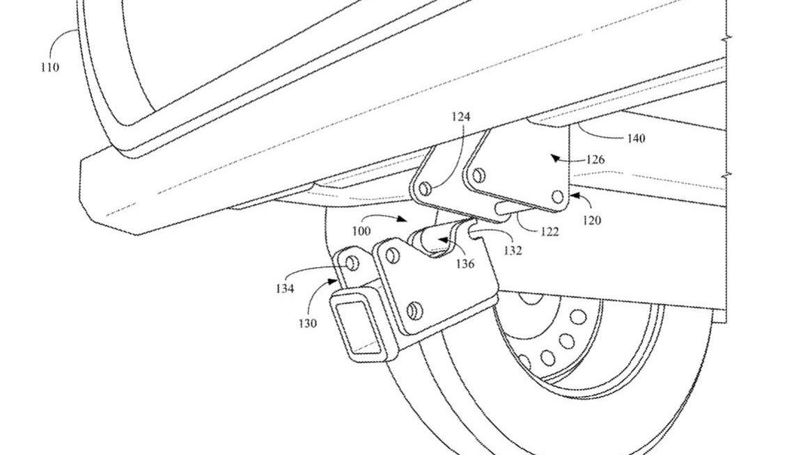 Rivian accessory hitch patent image