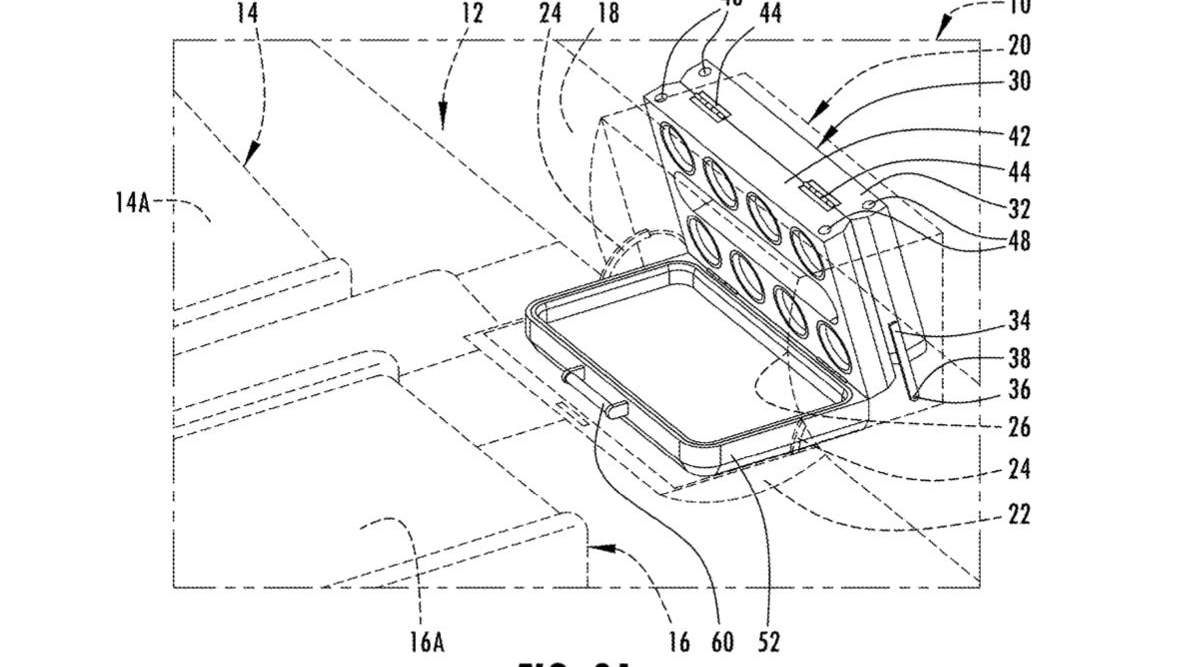 Ford tray system patent image