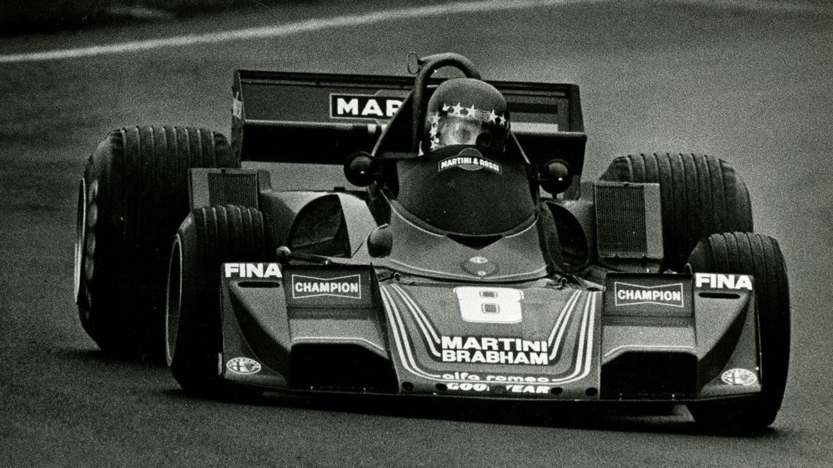 Alfa Romeo-Powered Brabham At Watkins Glen In 1977