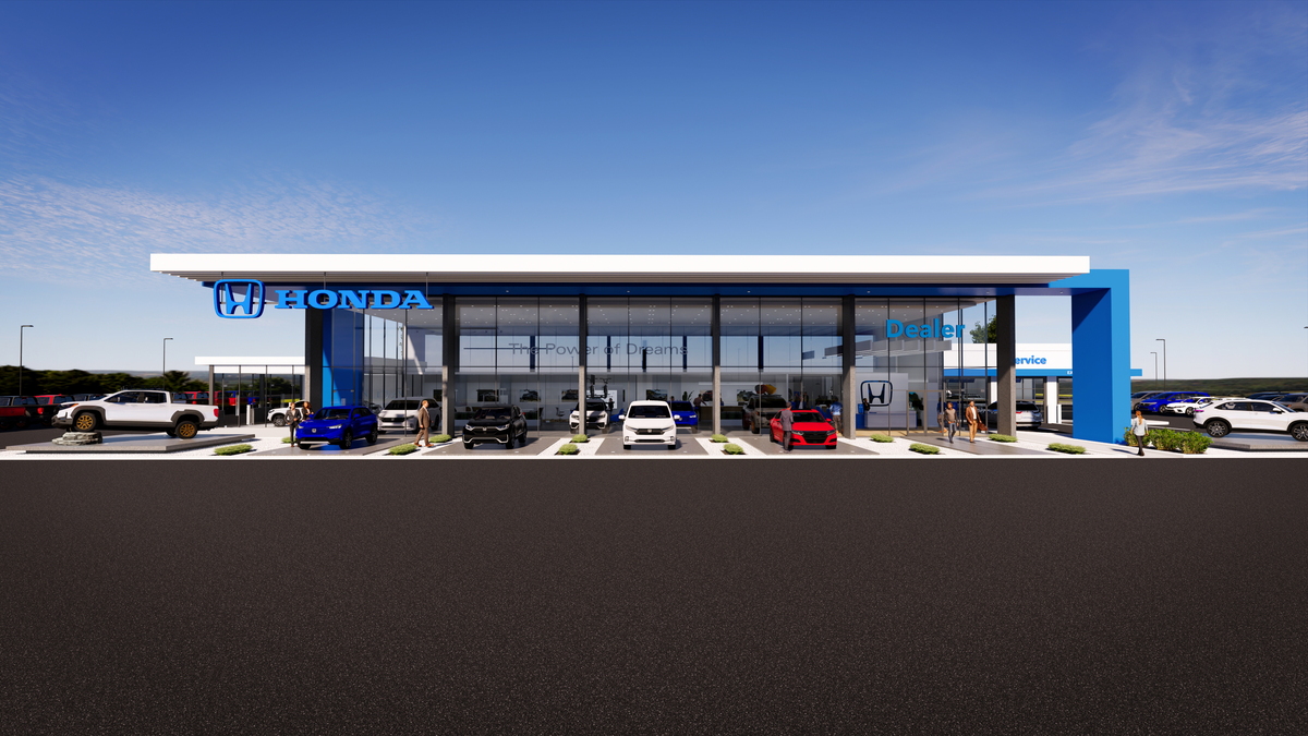 Honda future dealership design for selling EVs  -  2022