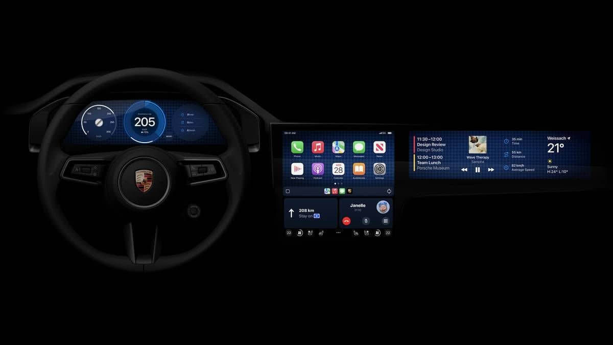 Porsche next-generation Apple CarPlay interface