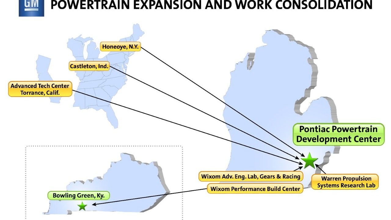 General Motors' plan for powertrain expansion and work consolidation (February 2013)