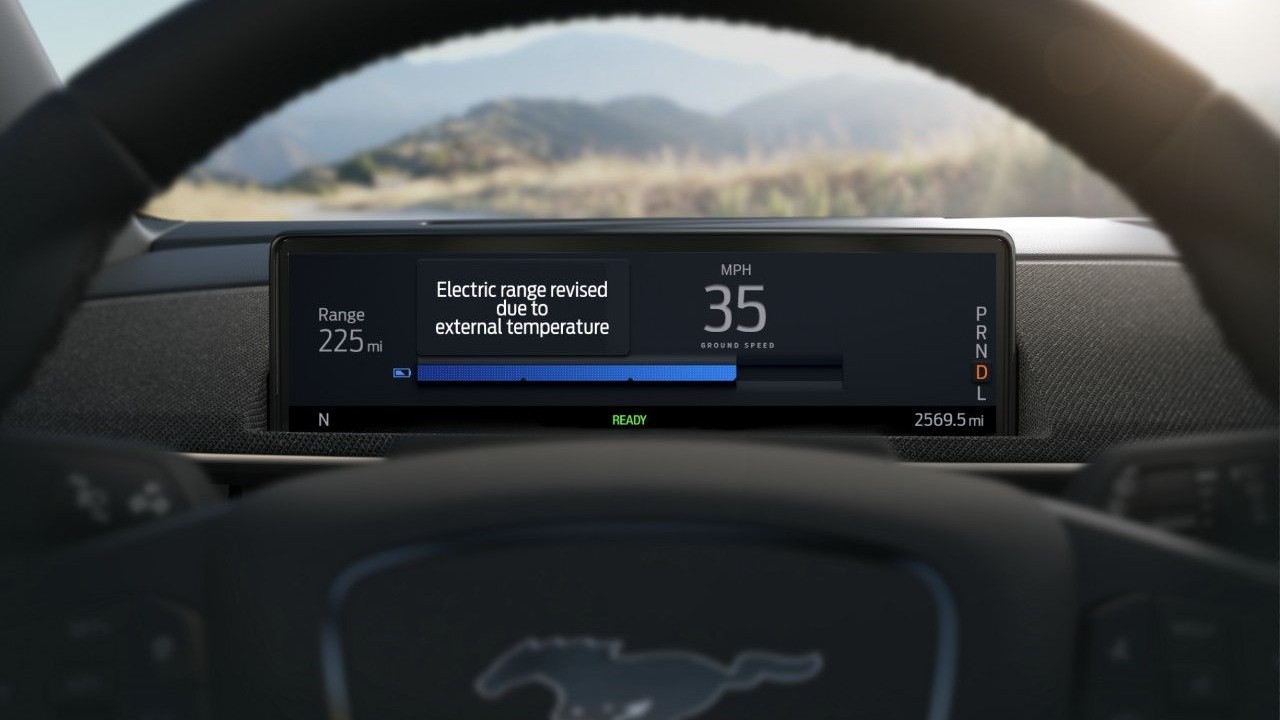 2021 Ford Mustang Mach-E range warning