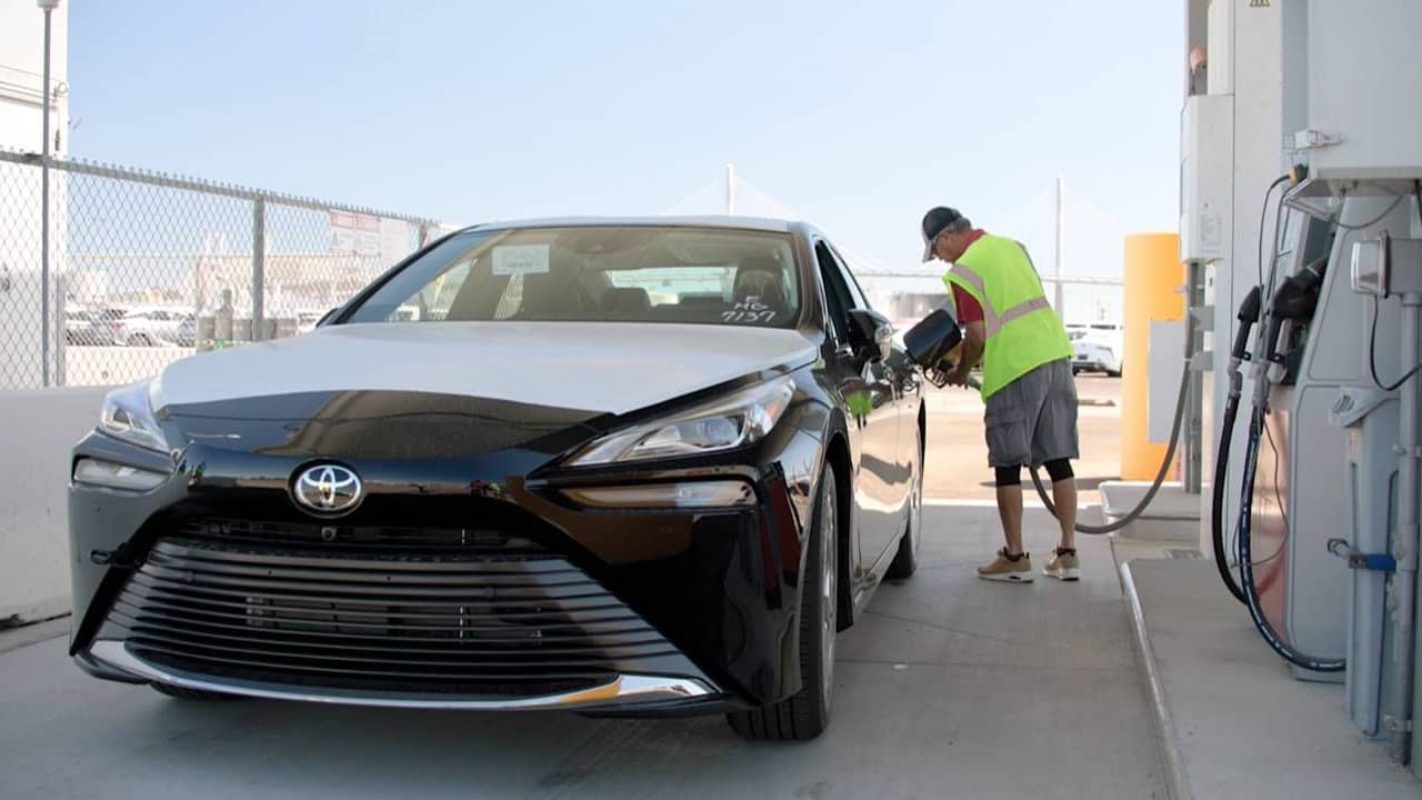 Toyota fueling  -  Long Beach port