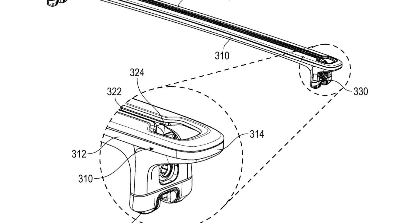 Rivian roof rail lighting system patent image (version one)