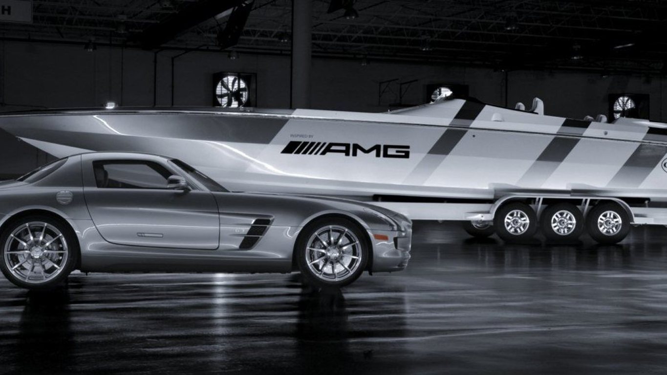 2 700 Hp Mercedes Benz Sls Amg Inspired Cigarette Boat Unveiled
