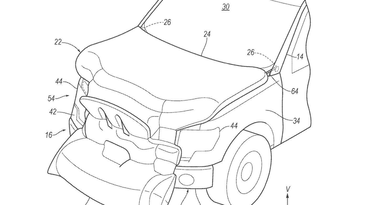 Ford external airbag system patent image