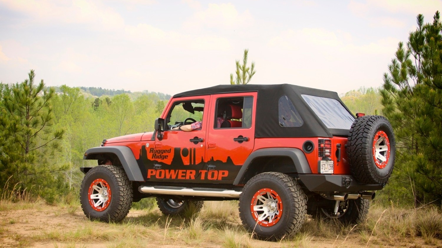 The Rugged Ridge PowerTop, for Jeep Wrangler Unlimited models.