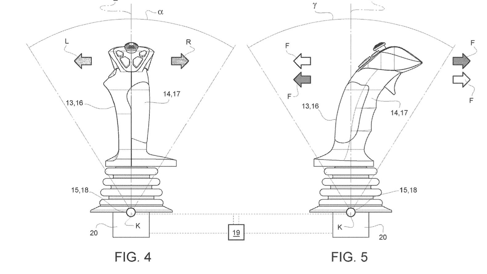 Ferrari joystick control system patent image
