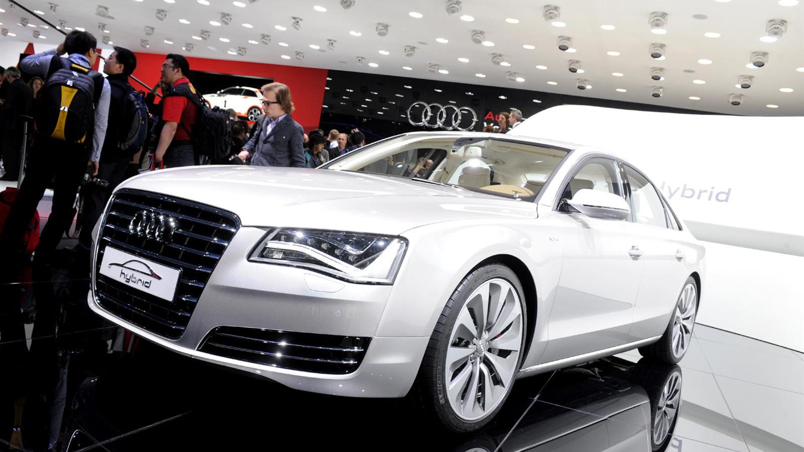 2012 Audi A8 Hybrid live in Geneva. Photos © United Pictures, Int'l.