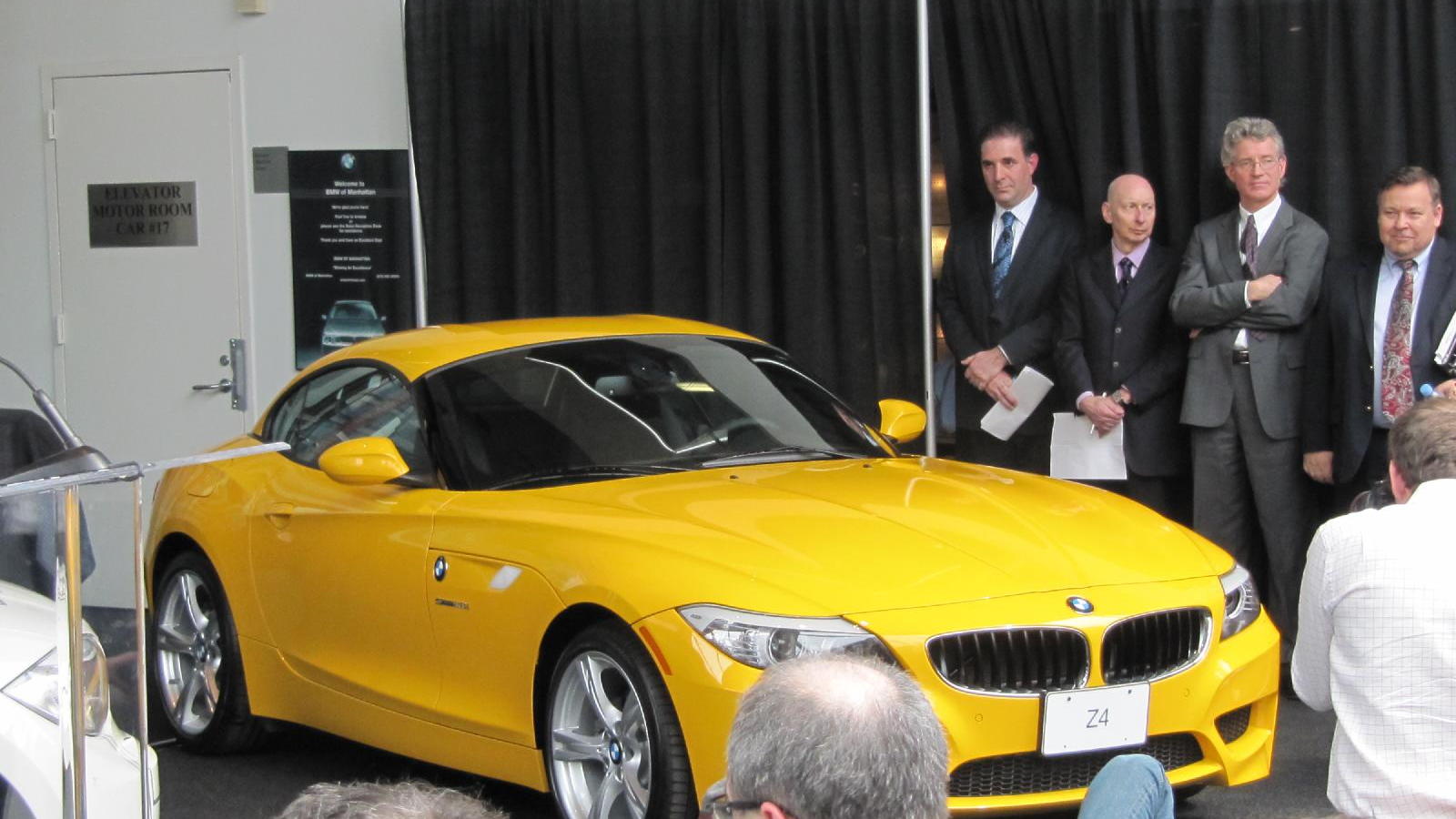 2012 BMW Z4 sDrive 28i, BMWs first U.S. 4-cylinder car since the 1990s, at BMW Manhattan media event