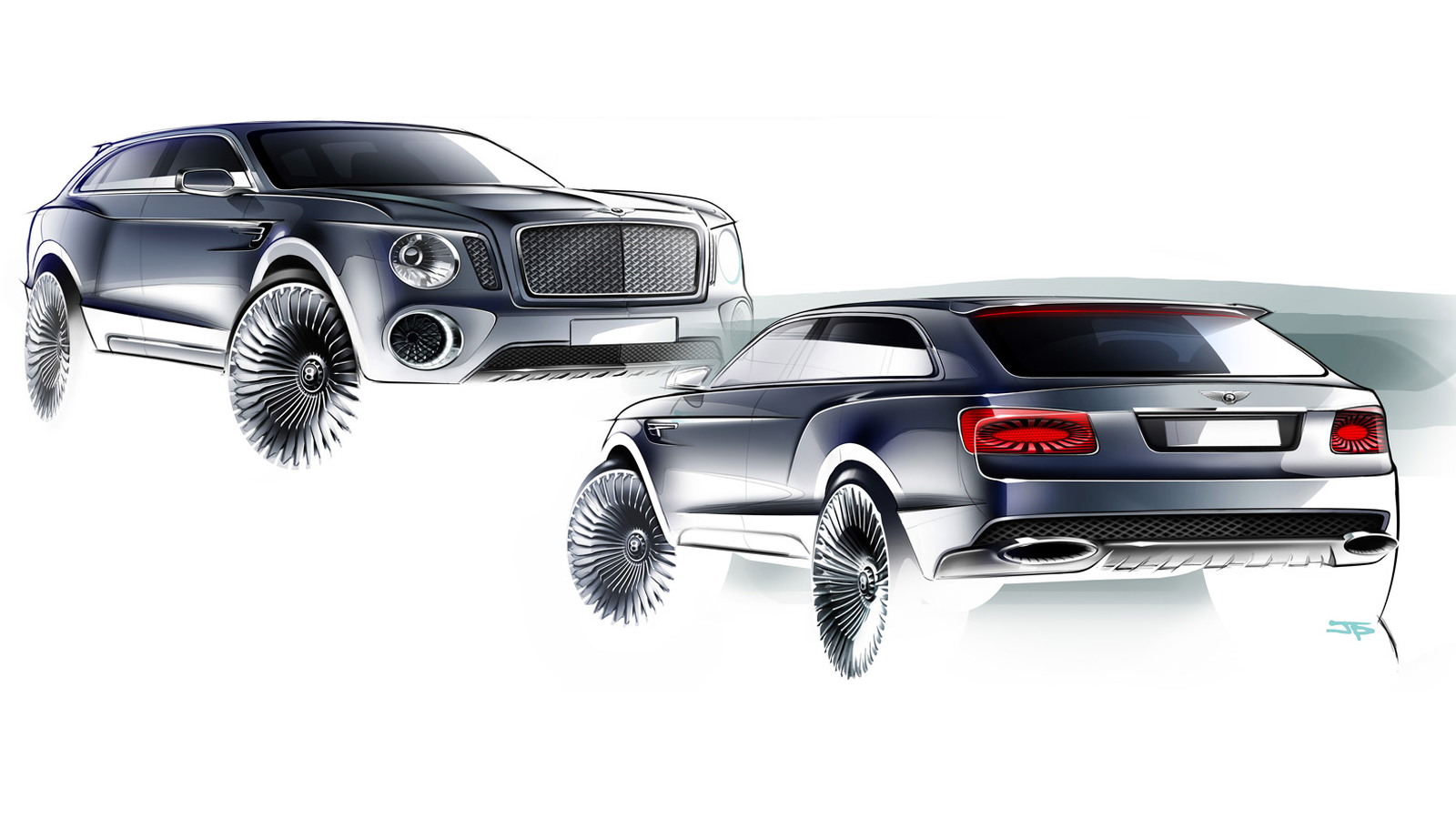 2012 Bentley EXP 9 F concept design sketches
