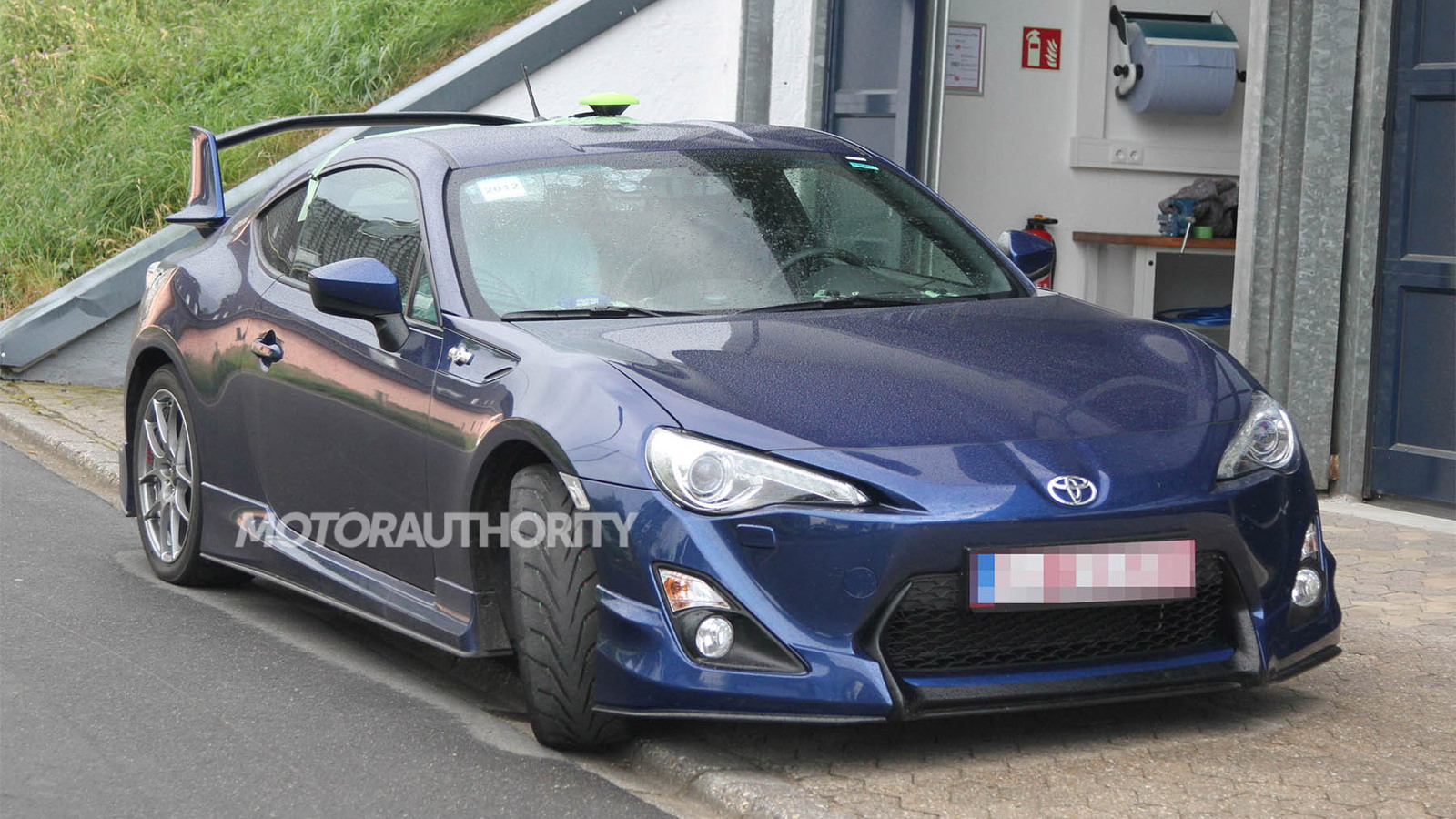 Toyota GT 86 with factory aero kit testing in Europe