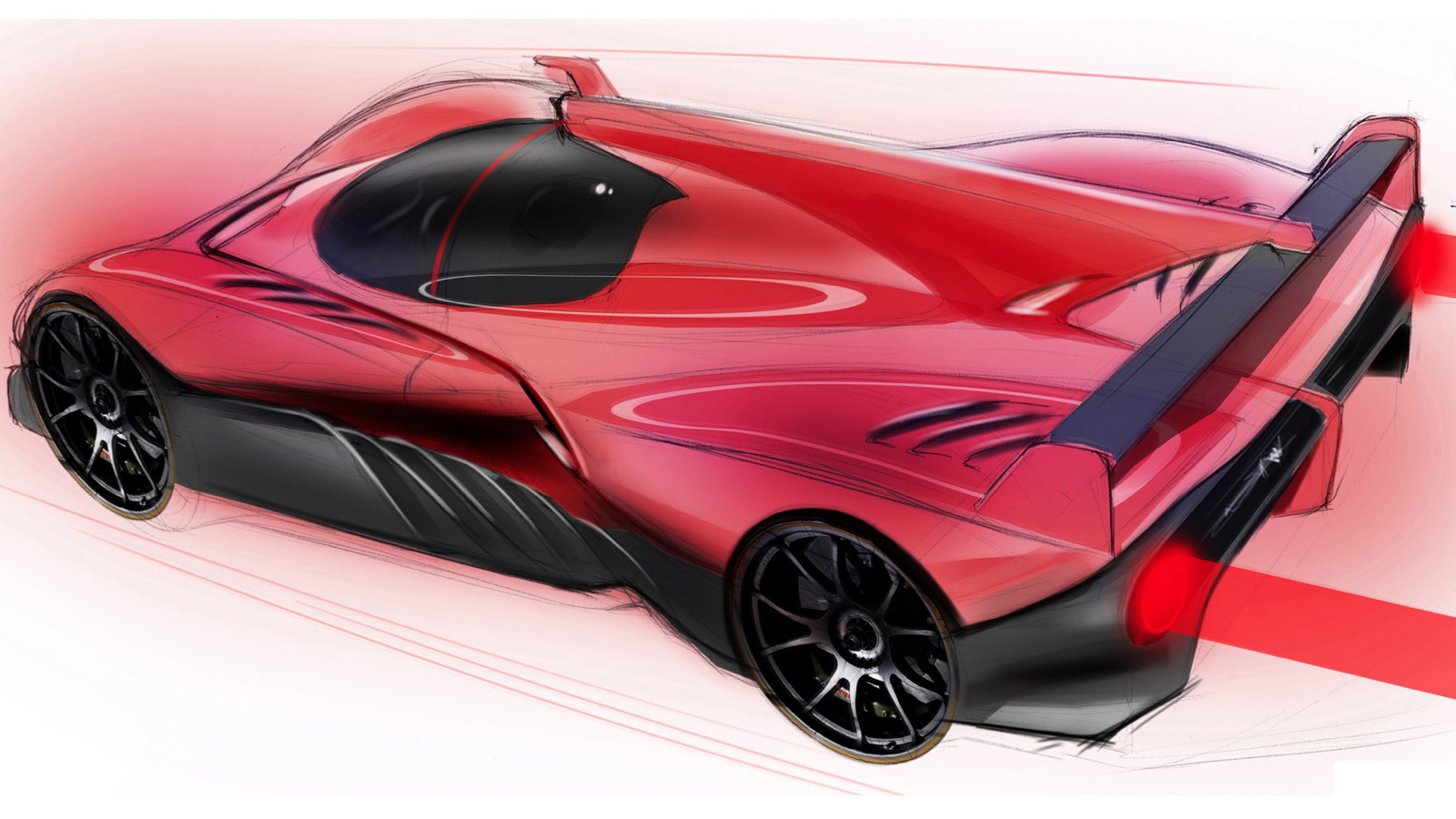 Official sketches of proposed James Glickenhaus P4/5 Competizione LMP race car