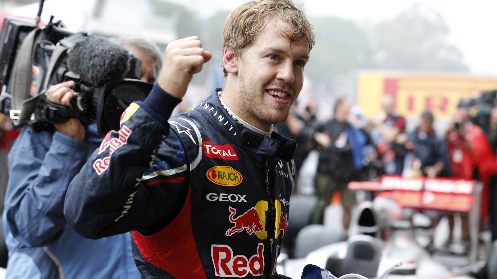 Red Bull Racing’s Sebastian Vettel scores his third F1 World Championship in a row in Brazil