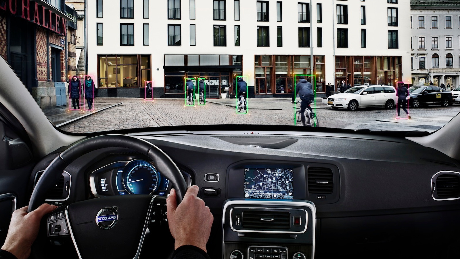 Volvo's Pedestrian and Cyclist Detection system - image: Volvo