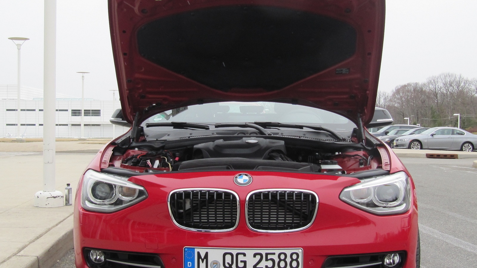 BMW 1-Series (European model) fitted with prototype 1.5-liter 3-cylinder engine