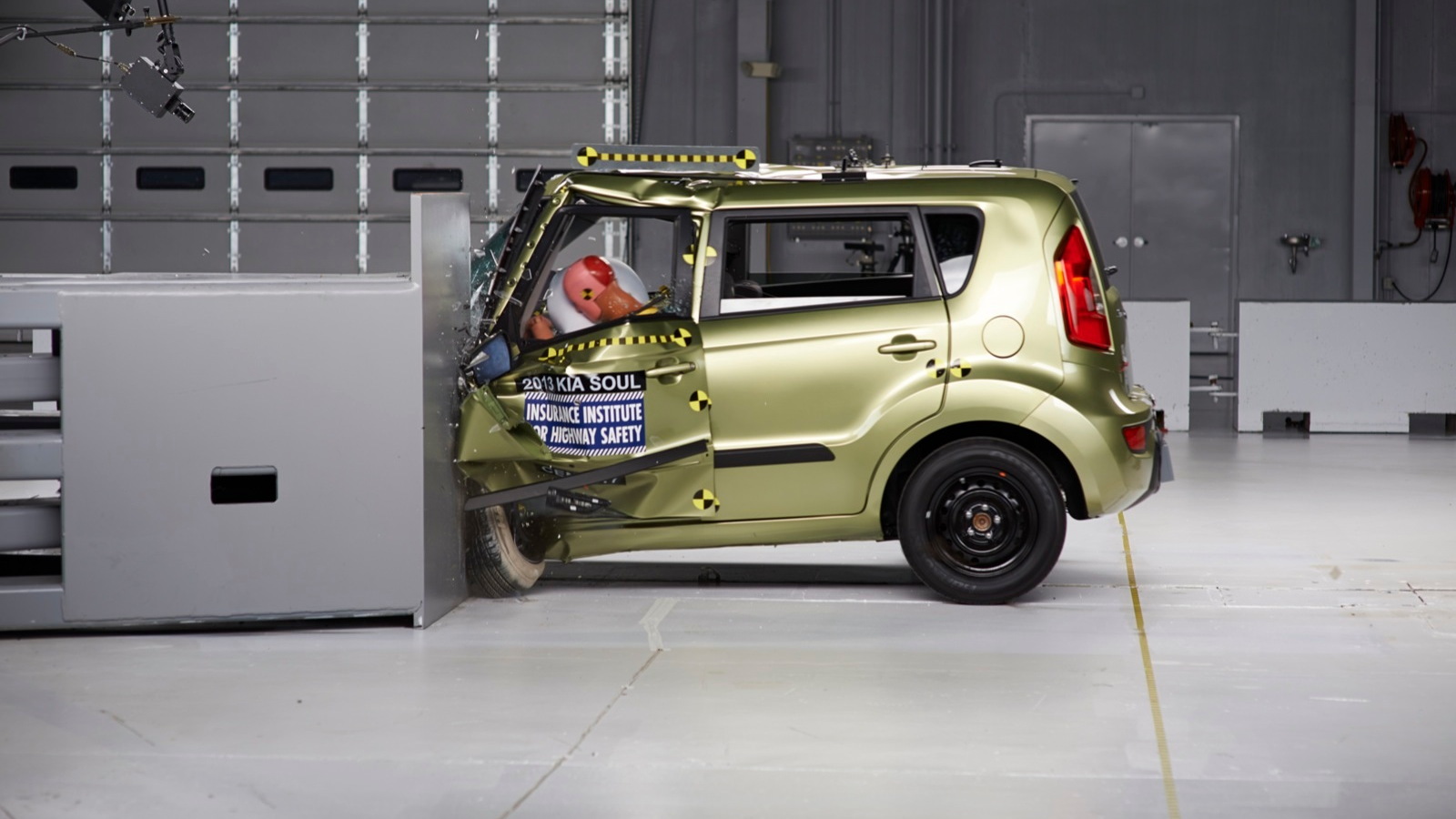 2013 Kia Soul  -  rated POOR in IIHS small overlap frontal impact test