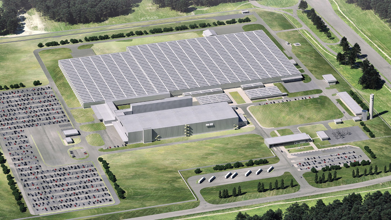 Computer-generated image of future BMW plant in Araquari, Brazil