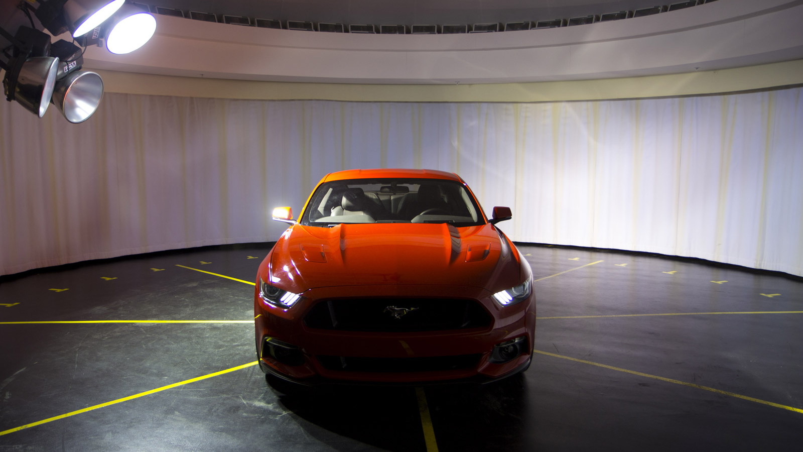 2015 Ford Mustang inside Ford’s lighting lab