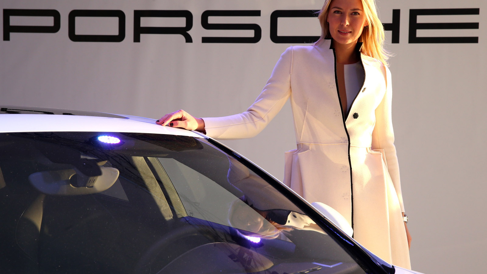 Maria Sharapova and her personalized 2013 Porsche Panamera GTS