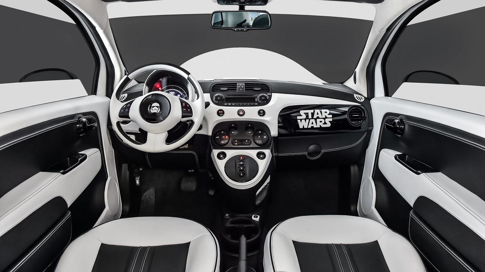 Fiat 500e 'Stormtrooper' custom electric car shown at 2015 Los Angeles Auto Show