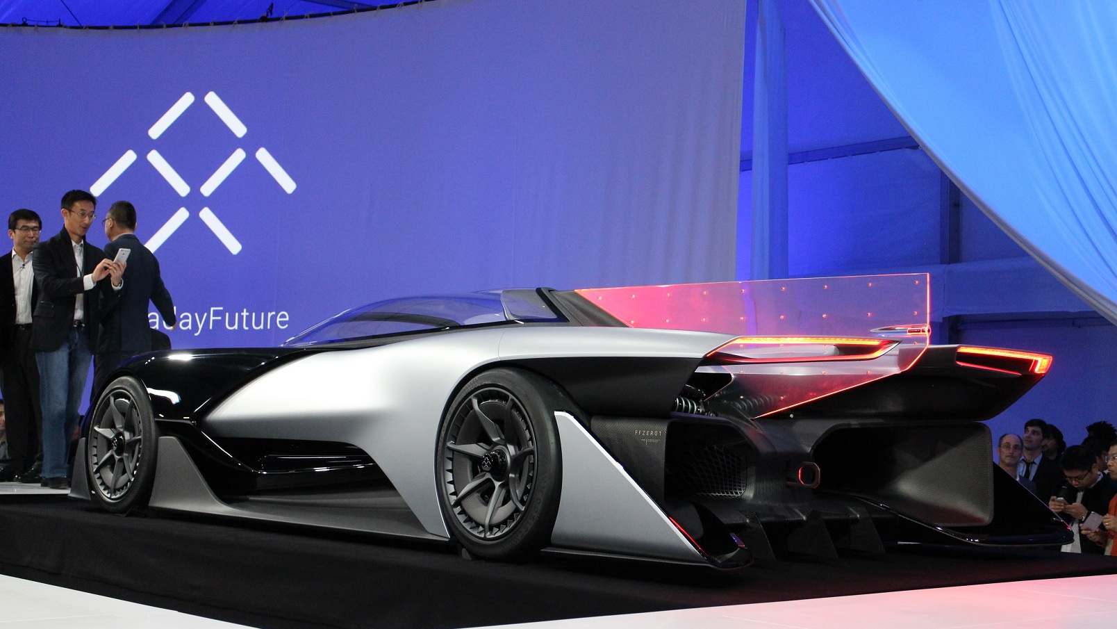 Faraday Future FFZERO1 Concept, unveiled at 2016 Consumer Electronics Show, Las Vegas