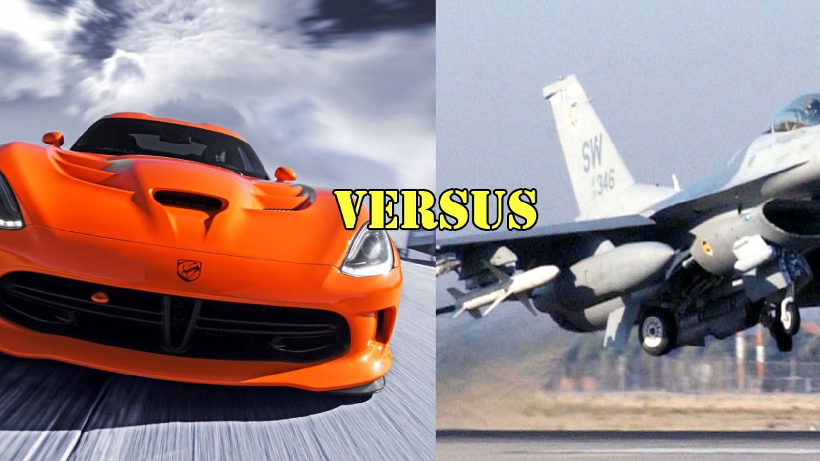 SRT Viper versus F-16 Viper fighter jet