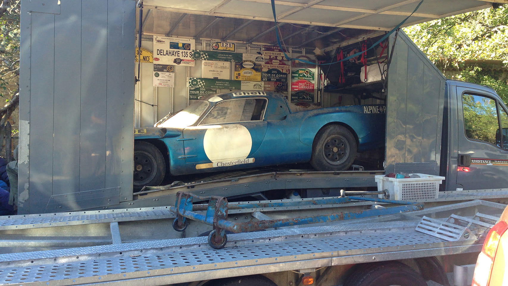Alpine A210 Le Mans prototype in French shed