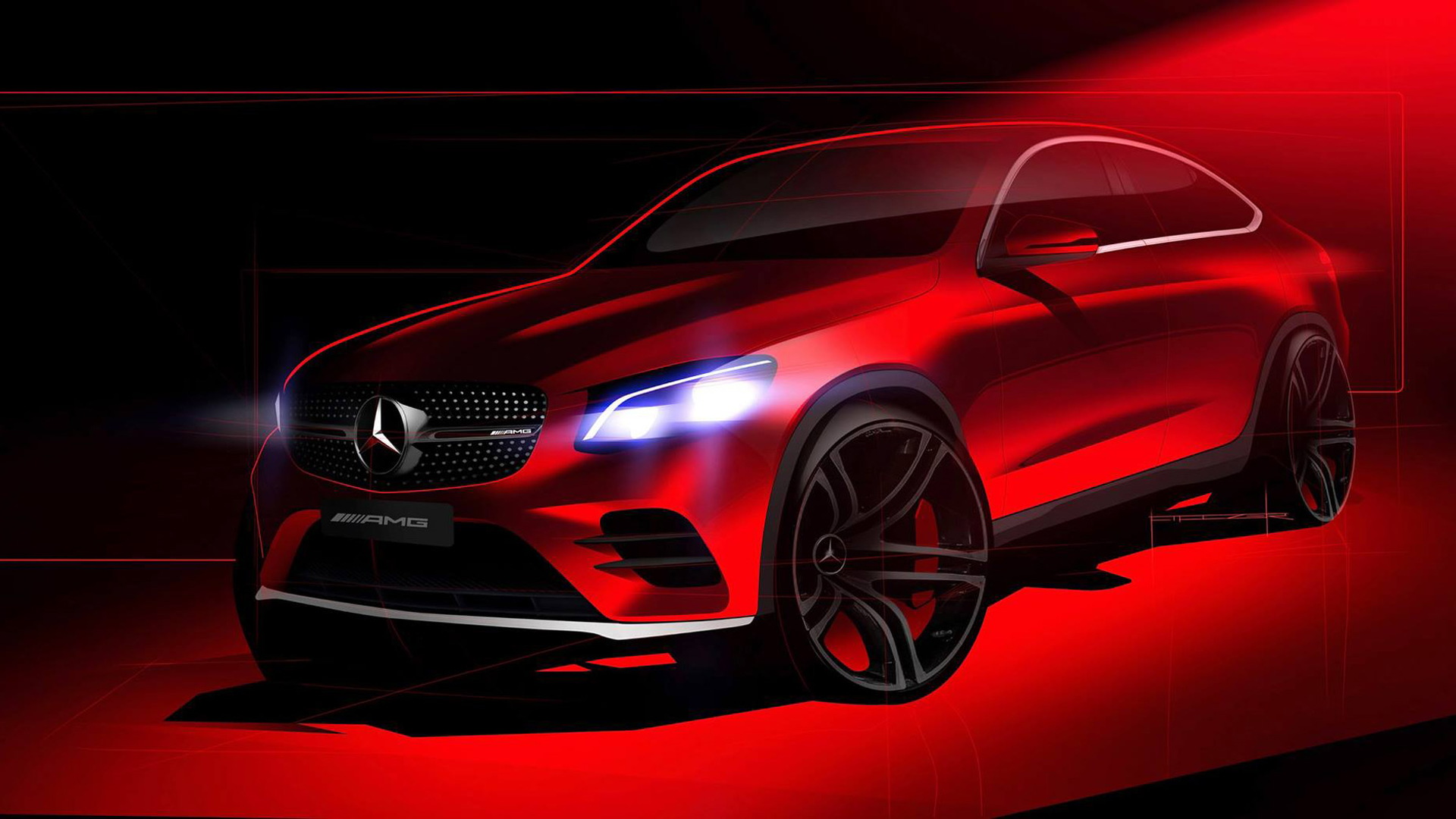 2017 Mercedes Benz Glc Coupe Teased Ahead Of New York Debut