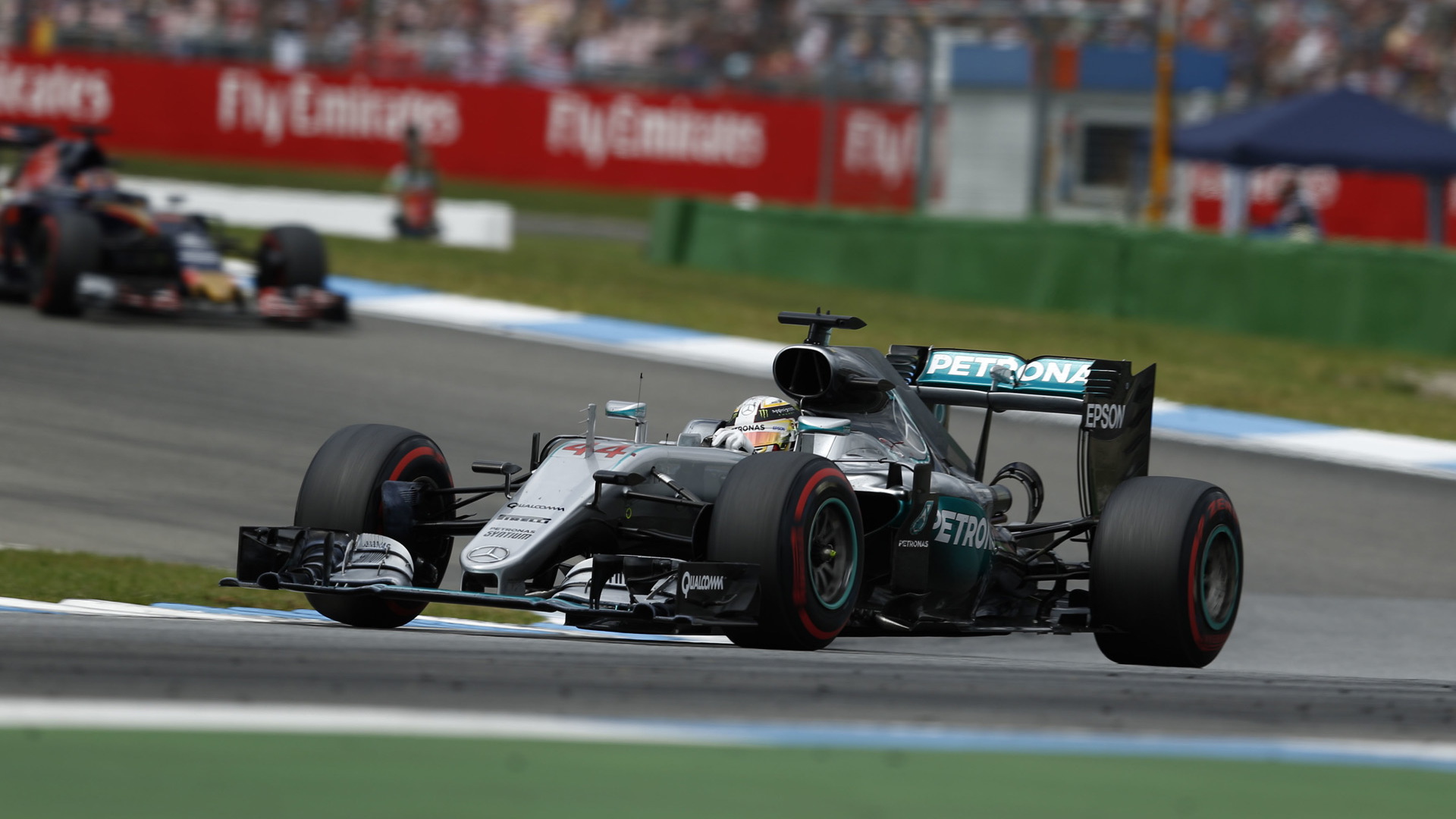 Mercedes AMG's Lewis Hamilton at the 2016 Formula One German Grand Prix