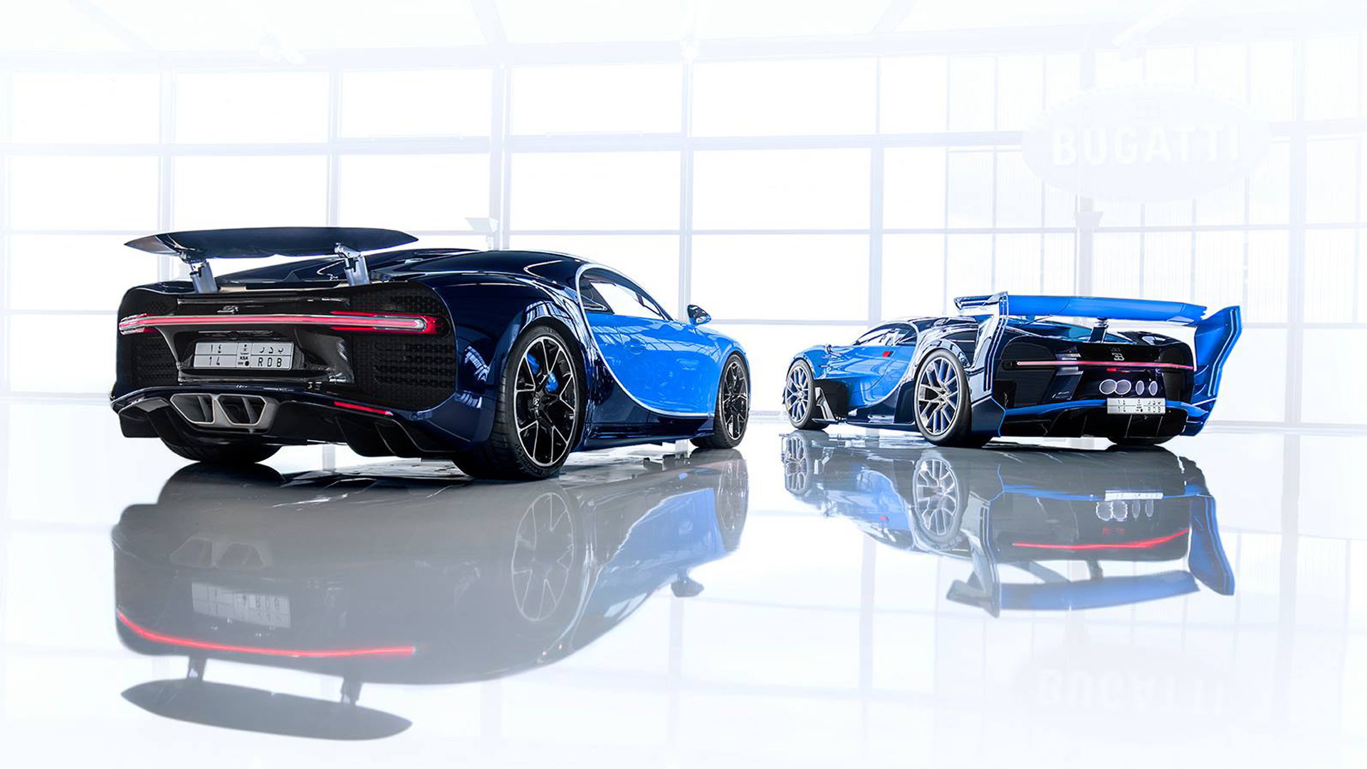 Bugatti Chiron and Vision Gran Turismo concept