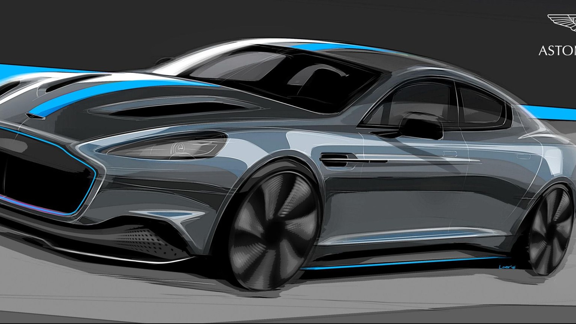 Teaser for Aston Martin Rapide E due in 2019