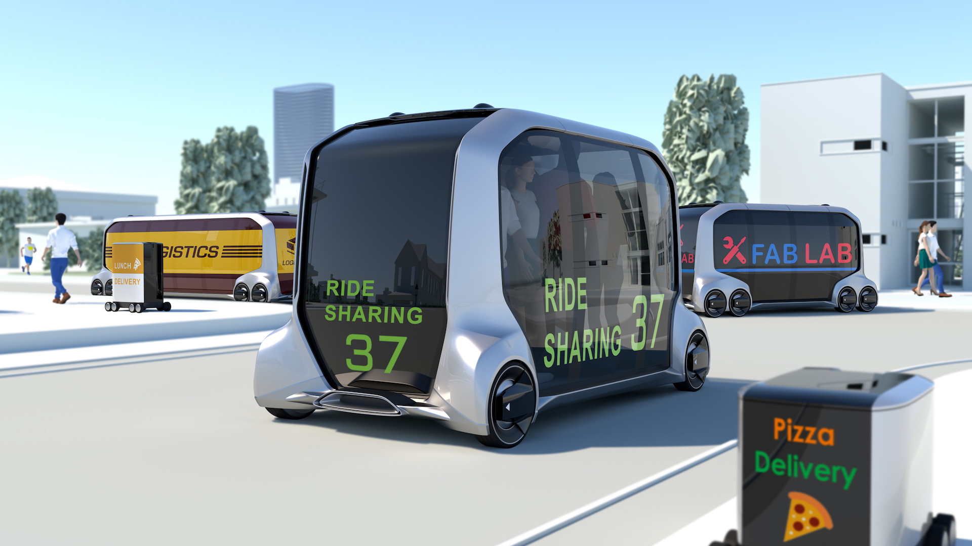 Toyota e-Palette self-driving electric mobility concept