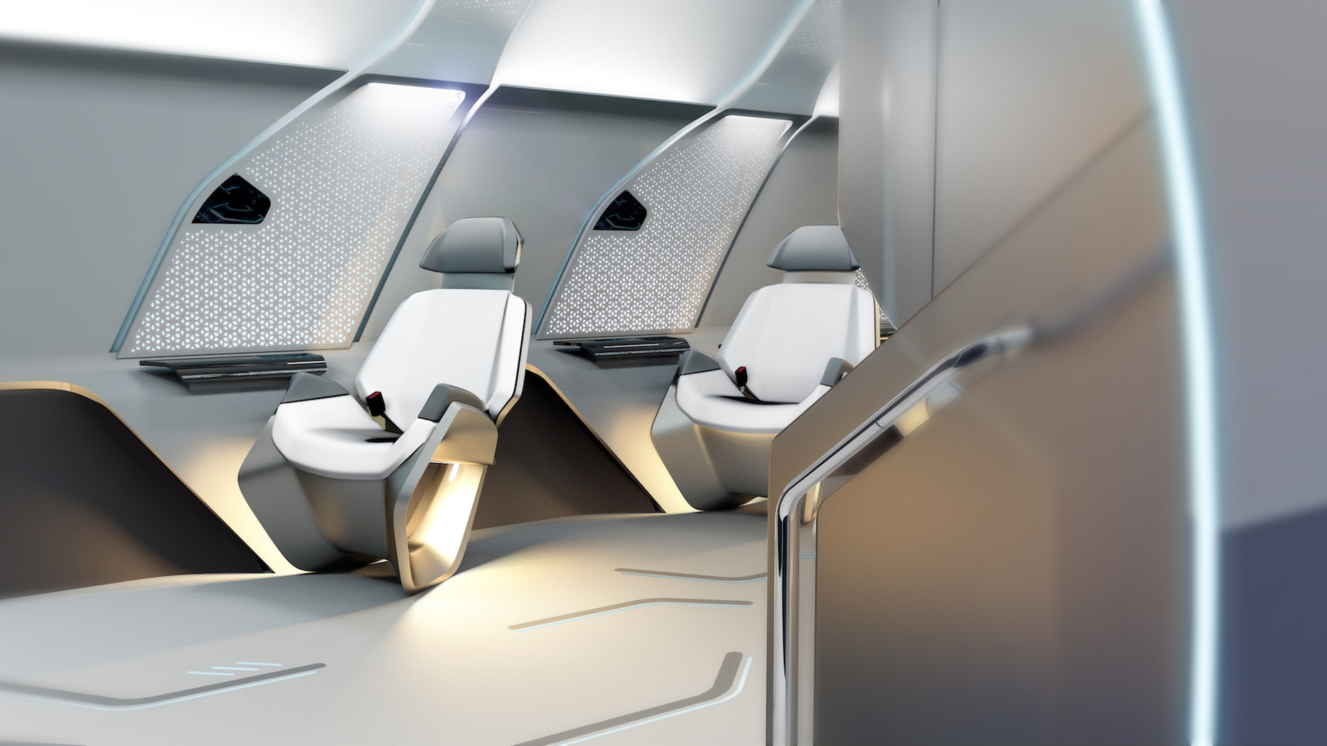 BMW Designworks Virgin Hyperloop One passenger capsule concept