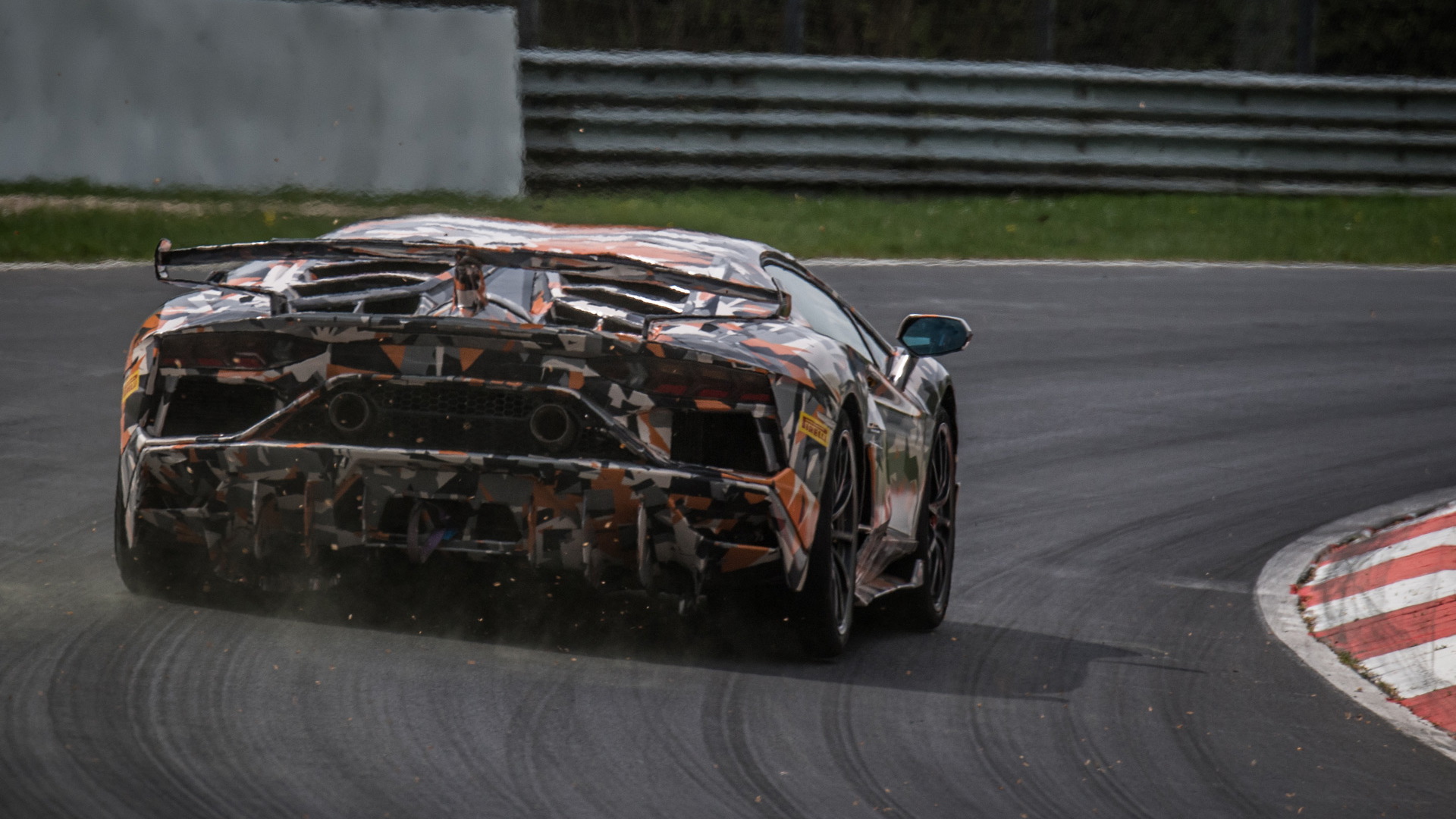 Lamborghini Aventador SVJ during Nürburgring lap record attempt