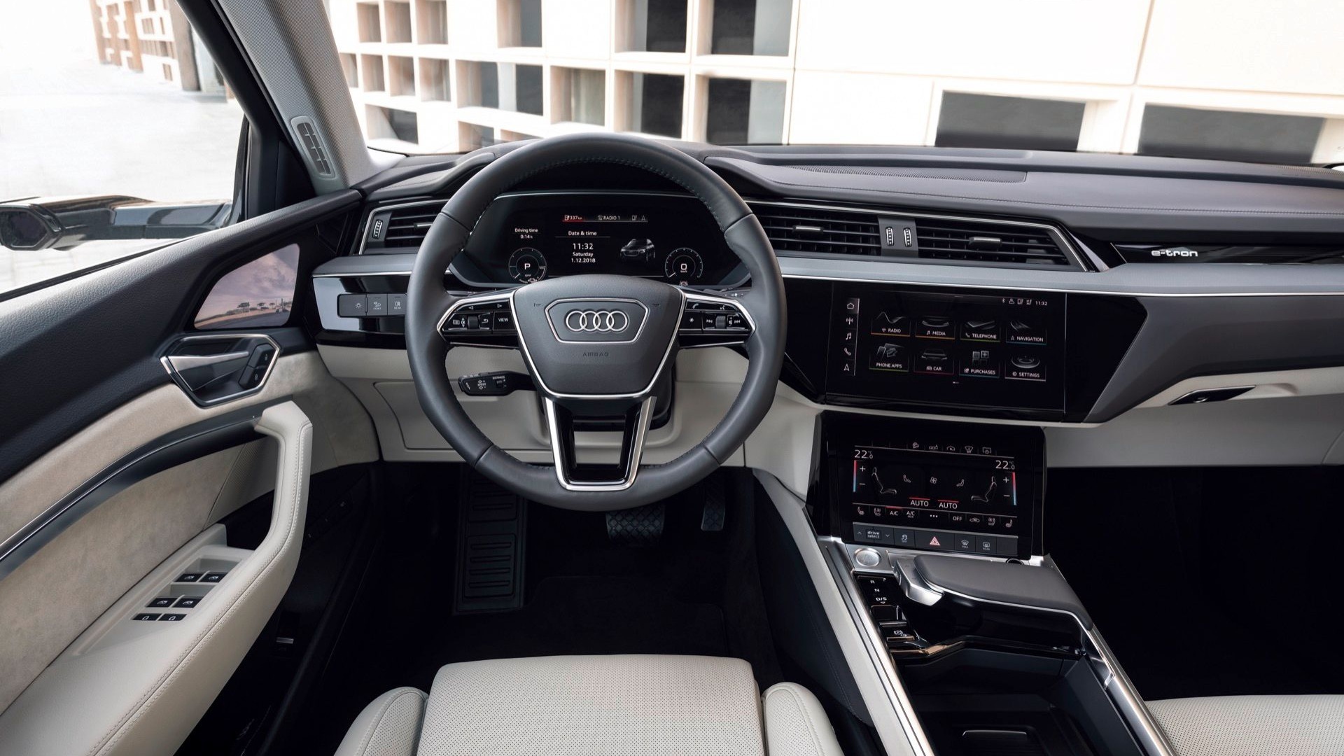 2019 Audi e-tron first drive  -  Abu Dhabi UAE, December 2018