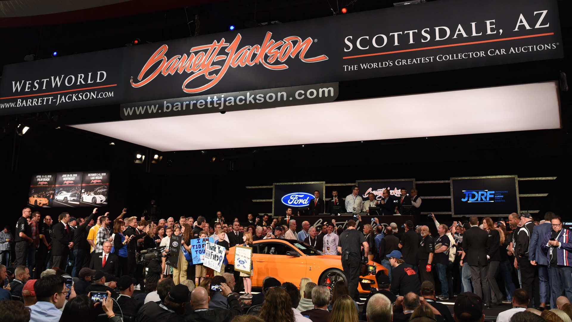 Auction of 2020 Ford Mustang Shelby GT500 with VIN ending in 001 on January 18, 2019