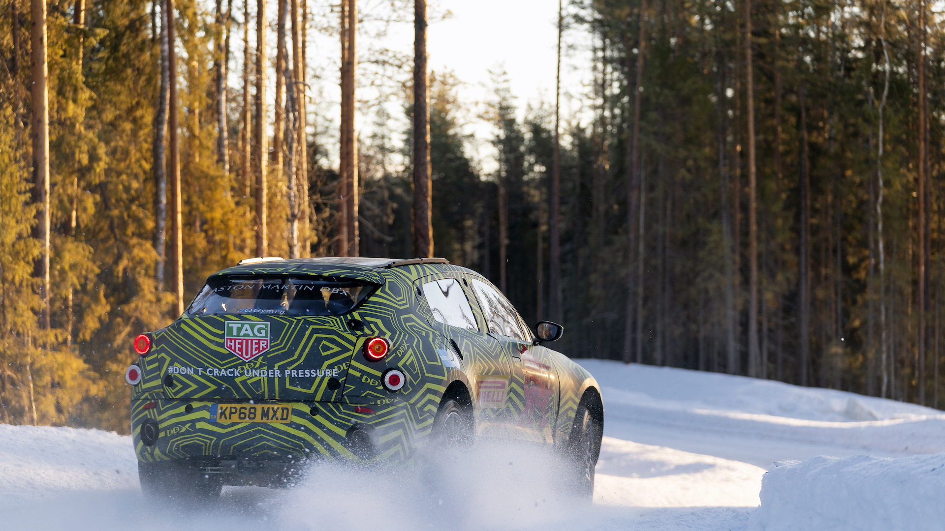 Aston Martin DBX prototype winter testing