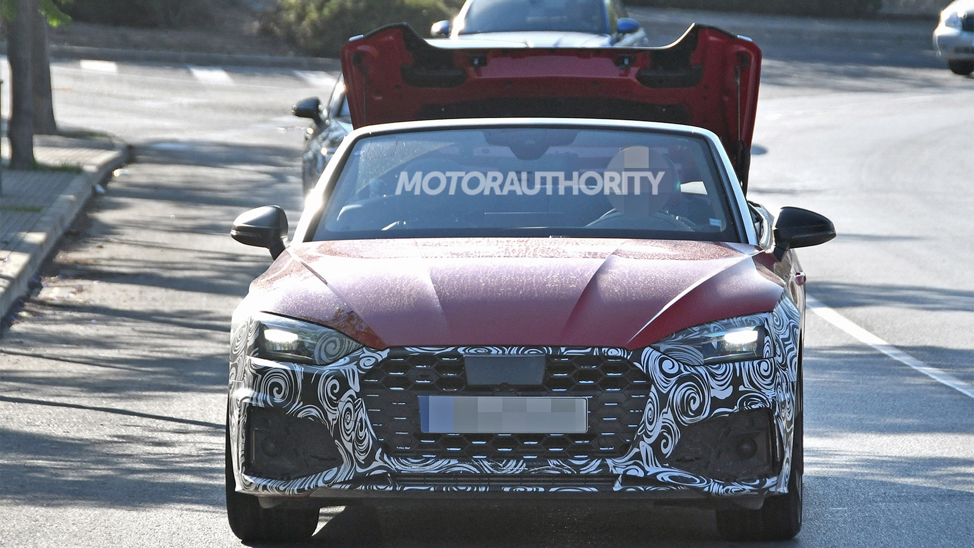 2021 Audi S5 Cabriolet facelift spy shots - Image via S. Baldauf/SB-Medien