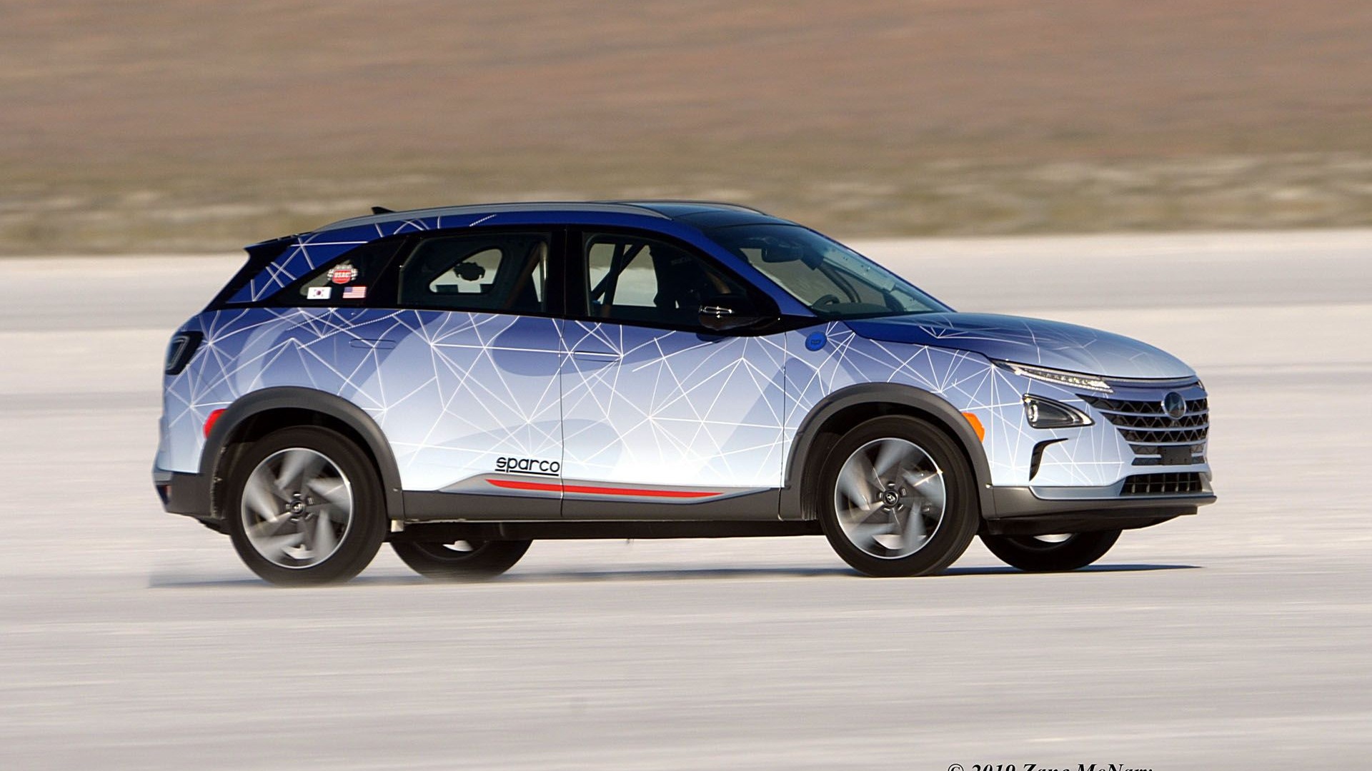 Hyundai Nexo and Sonata land speed record attempt