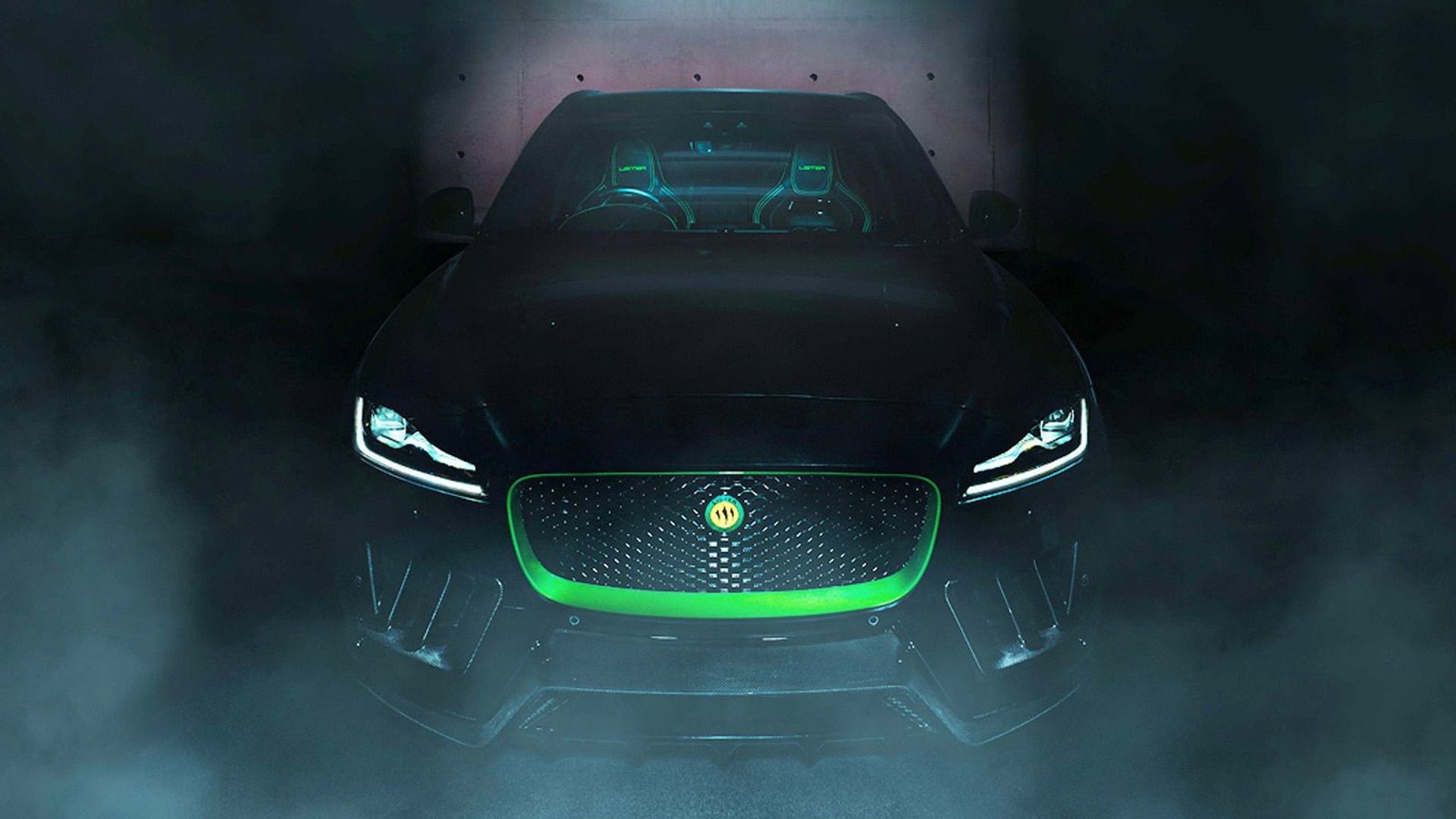 Teaser for Lister Stealth based on the Jaguar F-Pace